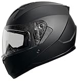 Rallox Helmets Integralhelm 051-1 schwarz/matt Rallox Motorrad Roller Sturz Helm (XS, S, M, L, XL)...