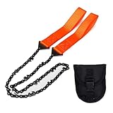 Jorzer Taschenkettensäge Klappkampensäge Überlebenssäge Handseile für Outdoor Camping -Werkzeug...