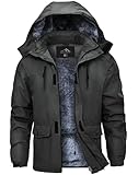 Tansozer Outdoor Winter Jacke Herren Wasserdicht Atmungsaktiv Softshelljacke Funktionsjacke Warm...
