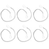 WHAMVOX 6 Stück Edelstahl Toilettenklappen Kette Rostfrei Langlebig Einfache Montage Ersatz...