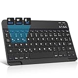 JADEMALL Kabellose Tablet Tastatur QWERTZ Deutsches - Bluetooth Magnetisch ultraleichtes Tastatur...