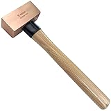WEDO Kupferhammer,Schlosser-Hammer mit Holzgriff,500g Kupfer Fäustel,Länge...