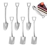 Edelstahl-Schaufellöffel, Kaffee-Rührschaufel, Dessertlöffel, Zuckerrührlöffel für Küche,...
