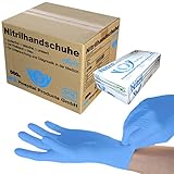 SFM ® SOFTLIGHTS Nitril : XS, S, M, L, XL, XXL blau puderfrei F-tex Einweghandschuhe...