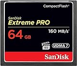 SanDisk Extreme Pro CompactFlash Speicherkarte 64GB (UDMA7, 4K-UHD- und Full-HD-Videos, VPG 65,...