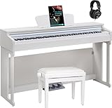 Classic Cantabile DP-220 WM E-Piano Set - 88 gewichtete Tasten mit Hammermechanik und...