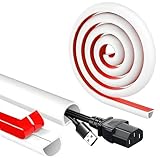 GAZIL 2M Flexible Kabelkanal aus weißem Gummi, Selbstklebender Kabelschacht & Leitungskanal für...