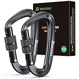Brotree Karabiner mit 1200kg Belastbarkeit Schwerlast 12KN Karabinerhaken Schraubverschluss für...