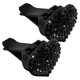 CLISPEED 2 Stück Auto Lüftungsclip Herzform aus PP mit Strasssteinen Parfüm Clip für Auto...