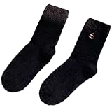 Thermo-Wintersocken mit Weihnachts-Stickerei, wadenlang, hoch, Polyester, Spandex-Mischgewebe,...