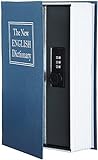 Amazon Basics - Buch-Safe, Kombinationsschloss - Blau