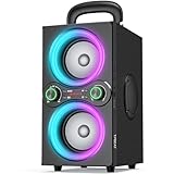 TPBEAT Bluetooth Lautsprecher, 80W Wireless Bluetooth Box Musikbox Groß, Bass Boost, with Licht,...