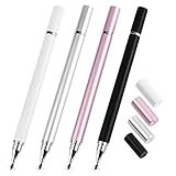 4 Stück Eingabestift Disc Touch Pen, Tablet Stift and Ballpoint Pen 2 in 1, Universal Eingabestift...