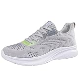 Sneaker Herren Flache Sohle, Herren Outdoor Fitnessschuhe Atmungsaktive Mesh Schuhe Schnürschuhe...