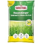Substral Rasendünger Unkraut & Moos bleibt chancenlos, 7,2kg für 240qm, sattgrüner Rasen in 7...