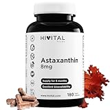 Astaxanthin 8 mg. 180 vegane Kapseln für eine 6-monatige Kur. Hergestellt aus 160 mg der...