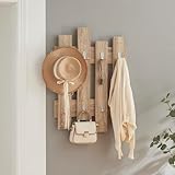 [en.casa] Wandgarderobe Raseborg Flurgarderobe mit 16 Haken Garderobe Garderobenpaneel Diele max. 5...