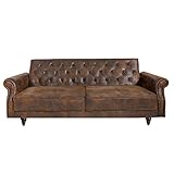 Invicta Interior Chesterfield Sofa Maison Belle AFFAIRE 220cm antik braun mit Schlaffunktion...