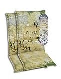 GO-DE Textil Bequeme und attraktive Polsterauflagen für Hochlehner-Gartenstühle (2er-Set, Olive...