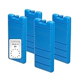 VonBueren 4 x Kühlakkus für Kühltasche 12h Lange Kühlung | je Kühlakku 200 g | 7,5 x 16,5 x 2...