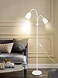 Anten Stehlampe mit leselampe Wohnzimmer Valis | E27 Fassung max. 60W | 360° Schwenkbare 2...