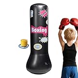 Kinder Aufblasbarer Boxsack - Karate Boxsack für Kindertraining,Zurückfedernder Trainingssack Für...