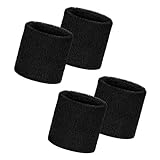 Flintronic 4 Stück Schweißbänder Handgelenk, Saugfähige Handgelenk Schweißbänder für Damen &...