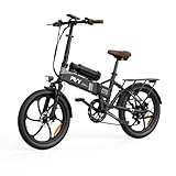 PVY 20 Zoll E Bike Klapprad, 20 * 2.3 Zoll Breiter Reifen Elektrofahrrad 250W Motor 200 km...