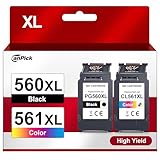 CanPick 560 561 Patronen XL PG-560XL CL-561XL Multipack Ersatz für Canon Druckerpatronen 560 560 PG...