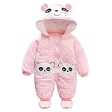 Baby Mädchen Overall Mit Kapuze Footies Strampler Schneeanzüge Karikatur Jumpsuit Winter...
