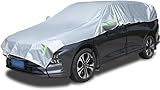 CaiTang Halbgarage für Auto UV Schutz Abdeckplane Halbe Autoabdeckung Universal Halbabdeckung für...