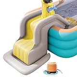 Schwimmbadrutsche - Poolrutsche, Aufblasbare Poolwasserrutsche | Kippsichere Rutschen für lustiges...