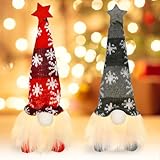 APODESS Wichtel Figuren Weihnachten Deko, Leuchtende Weihnachts Wichtel Klein 2STK LED...