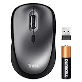 Trust Leise Funkmaus mit Batterie für Rechts- und Linkshänder, 800-1600 DPI, 83%...