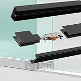 QSPNVFB Glas-Schiebetürschiene Für 5mm 8mm Dicke Paneele, Doppelschienen...