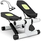 FANTASK Up Down Swing Stepper, Mini-Stepper mit Widerstandbändern, Hometrainer mit verstellbarem...