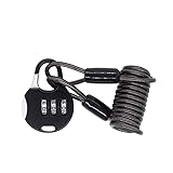 Motorradhelm Schloss, 3 Stellig Zahlenschloss, Tragbares Kabelschloss Fahrrad, Klein Fahrradschloss...