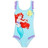 Disney Badeanzug Mädchen, Einteiliger Schwimmanzug Badekleidung - Geschenke für Mädchen (Blau...
