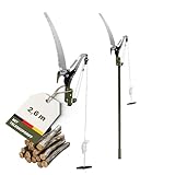 NovaTerra Astsäge mit Teleskopgriff 2in1, Astsäge Baumsäge mit Einstellbare Stiel, Schneidet...