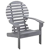 DCRAF Home Products-Adirondack Stuhl aus massivem Akazienholz, Grau