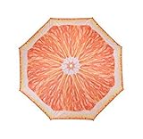 Meinposten Sonnenschirm Ø 150 cm Strandschirm knickbar Schirm Balkonschirm Gartenschirm (Orange)