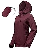 33,000ft Regenjacke Damen Wasserdicht Outdoorjacke Atmungsaktiv Herbst Übergangsjacke Leichte Jacke...