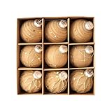 Weihnachtsschmuck-Set, 8 cm, große Christbaumkugel-Ornamente für Weihnachtsdekoration