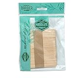 NANO ABSOLUTE Barber Mini 50 Stück Holzspatel Holzstäbchen Wachs Spatel für Haarentfernung...