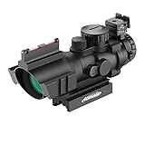AOMEKIE Zielfernrohr 4x32mm mit Fiberoptic und 20mm/22mm Schiene Airsoft Red Dot Visier Sight...