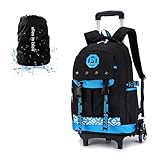 Voici et Voila Trolley Bag Rucksack mit Rollen Jungen Mädchen Schulrucksack Trolley Kinder...