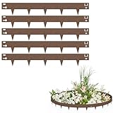 PEILU Rasenkanten 16cm Hoch Verzinkt Stahl Beeteinfassung Garten Beetumrandung mit Spikes 5 Stück...