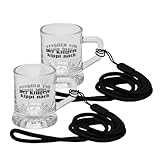 Shotglas Der Klügere kippt nach 25ml 2er Set | Schnaps | Schnapsglas | Party | Feiern, Klar