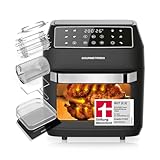 GOURMETmaxx Heißluftfritteuse 12 L Airfryer | Fritteuse mit 9 Funktionen, Touchdisplay, Dreh- &...