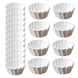 Whnbuij Cupcake-Förmchen aus Papier | 50 x Kuchenformen für baskische Kuchen | Desserteinlagen,...